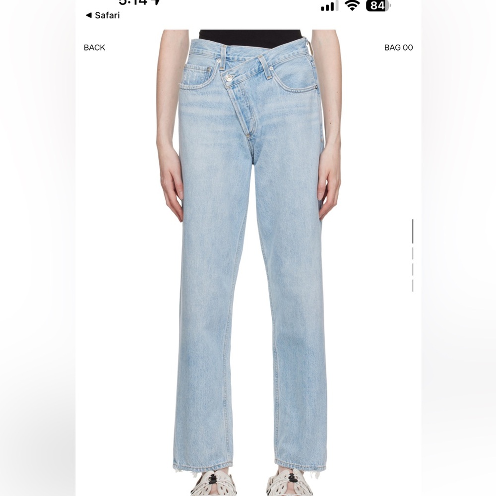 Agolde Criss Cross Light Blue Women's Jeans
